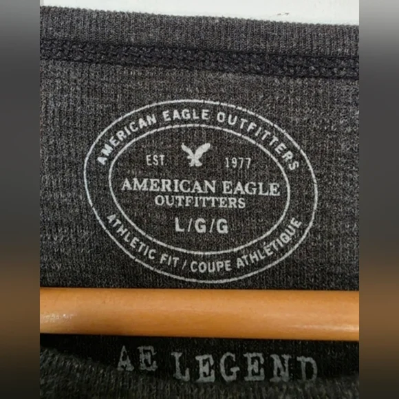 American Eagle Outfitters Charcoal Long Sleeve Shirt - Picture 4 of 4